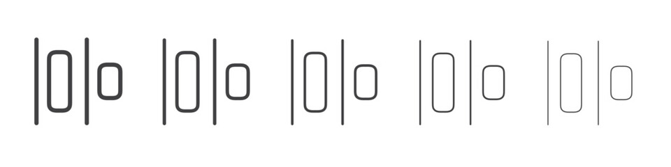 Align icon flat simple outline logo