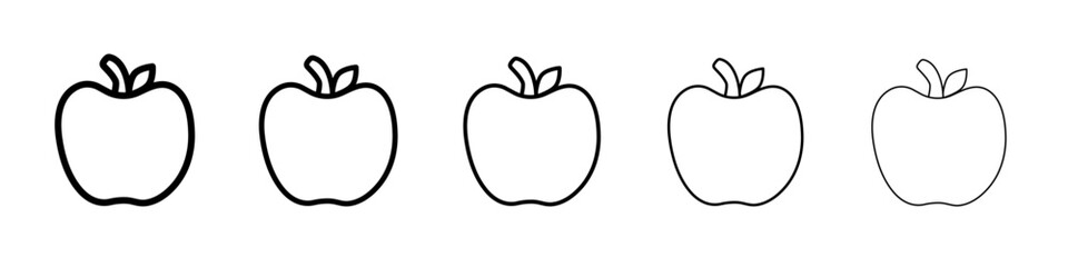 Apple icon flat simple outline logo