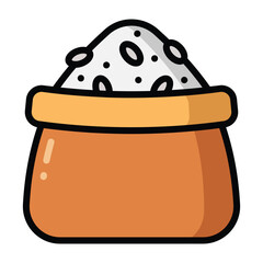 Simple Rice colorful icon. The icon can be used for websites, print templates, presentation templates, illustrations, etc	
