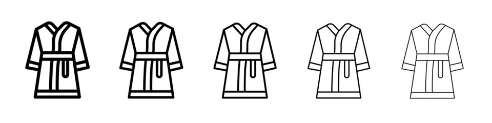 bathrobe icon flat simple outline logo
