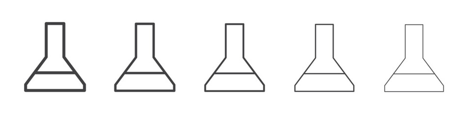 Beaker icon flat simple outline logo