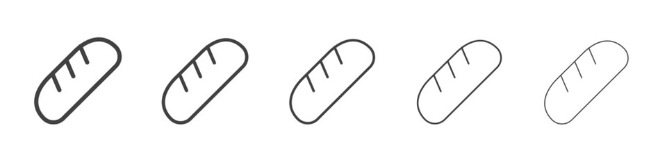 Bread icon flat simple outline logo