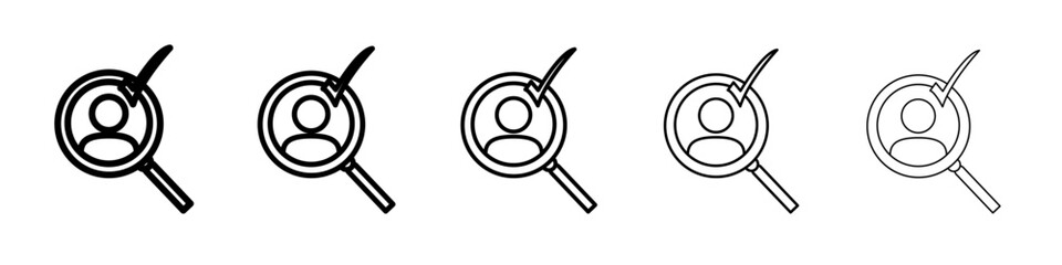 Candidate icon flat simple outline logo