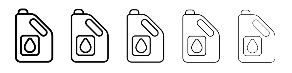 canister of motor oil icon flat simple outline logo