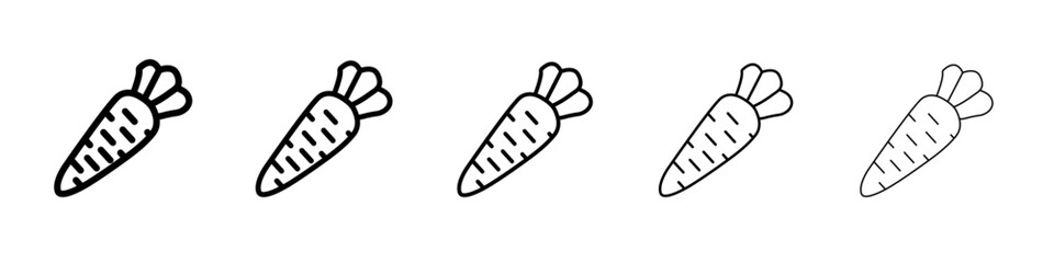 Carrot icon flat simple outline logo