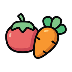 Simple Vegetable colorful icon. The icon can be used for websites, print templates, presentation templates, illustrations, etc	
