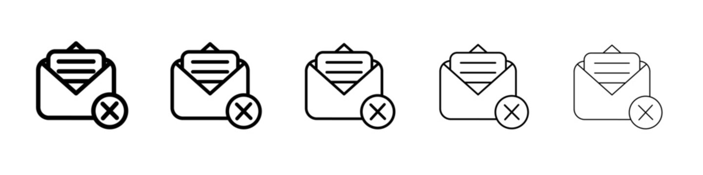 close mail icon flat simple outline logo