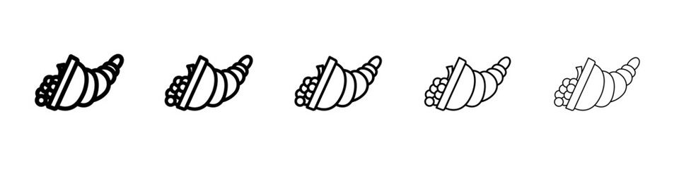 cornucopia icon flat simple outline logo