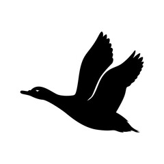 duck silhouette flying illustration