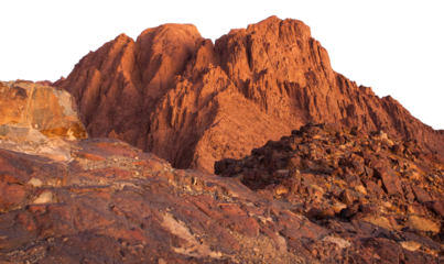 Amazing Sunrise at Sinai Mountain, Beautiful dawn in Egypt, Beautiful view from the mountain