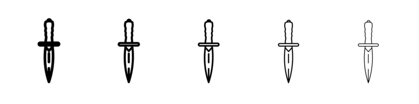 dagger icon flat simple outline logo
