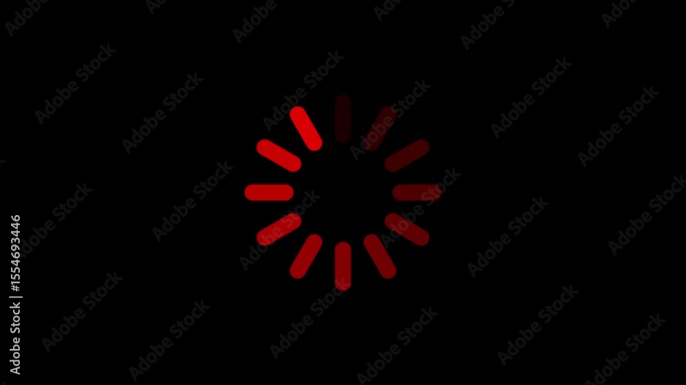 Poster animated of circle loading icon .wheel loading concept icon. glowing neon text number circle frame l