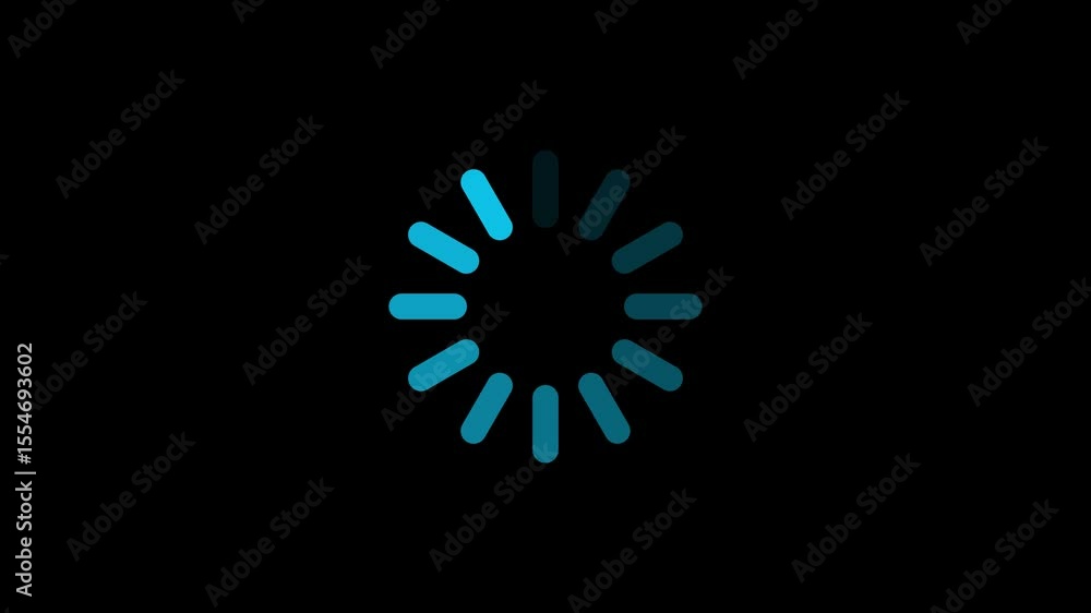 Poster animated of circle loading icon .wheel loading concept icon. glowing neon text number circle frame l