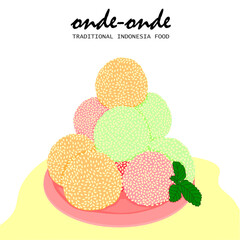 Colorful Onde-Onde – Traditional Indonesian Snack