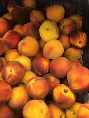 peaches at the market