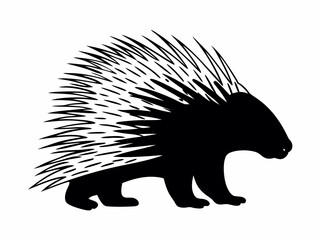 Minimalist Porcupine Icon With Visible Spiky Quills Stylized Vector Art