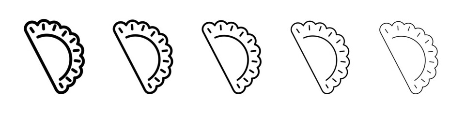 dumplings icon flat simple outline logo