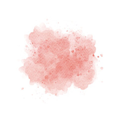Blush pink watercolor stains Paint stroke hand drawn  for illustration  design, invitation and valentine .Abstract watercolor background.