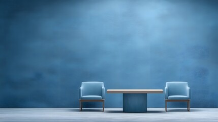 4k meeting room, cool navy tone, wallpaper