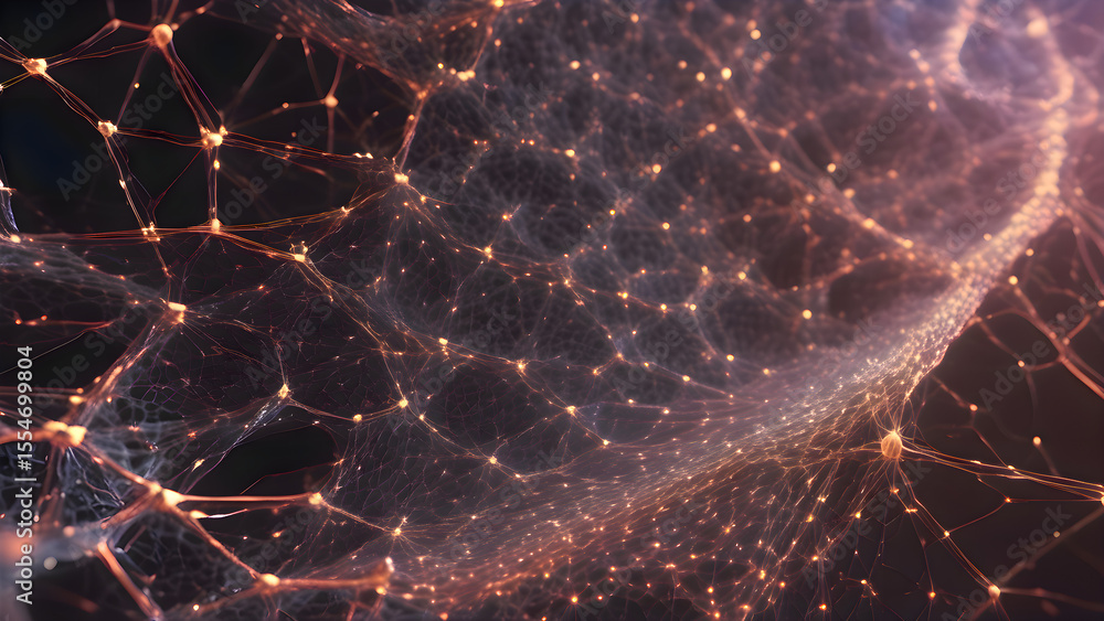 Aufkleber close up of a computer generated image of some kind of structure, shown with digital effects and glo