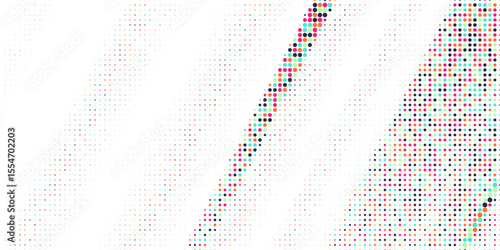 Poster abstract colorful halftone texture dots pattern. vector