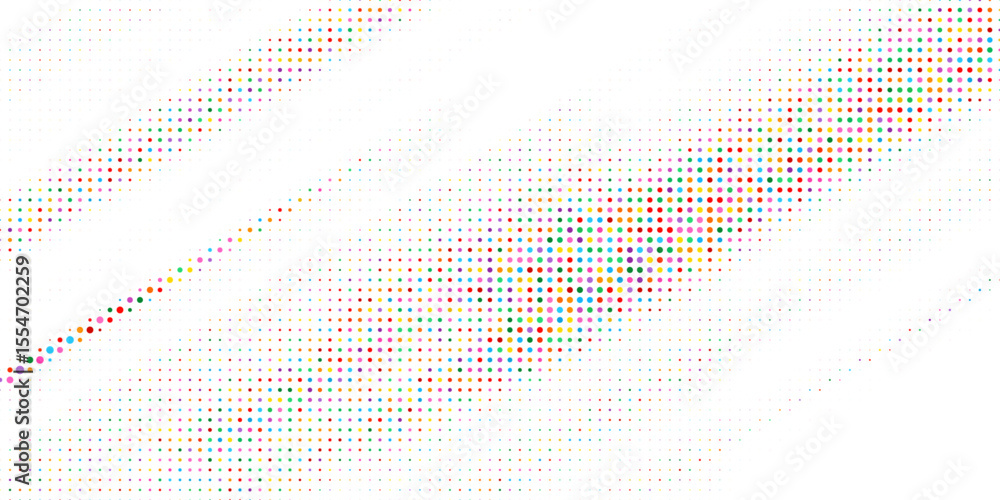 Poster abstract colorful halftone texture dots pattern. vector