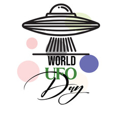 world ufo day vector