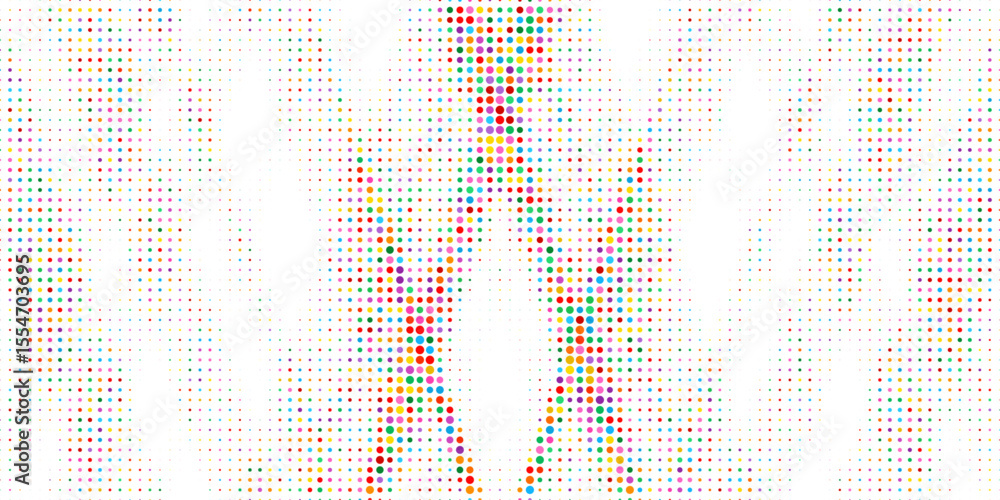 Poster abstract colorful halftone texture dots pattern. vector