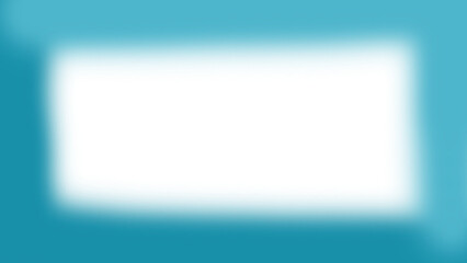 Teal Blurred Border Frame on Transparent Background