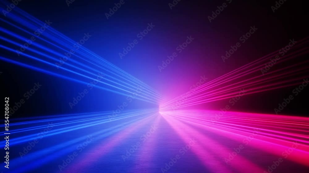 Aufkleber abstract neon lines in blue and pink create a futuristic and dynamic background