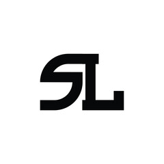 SL monogram logo design letter text name symbol monochrome logotype alphabet character simple logo