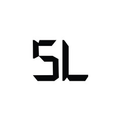 SL monogram logo design letter text name symbol monochrome logotype alphabet character simple logo