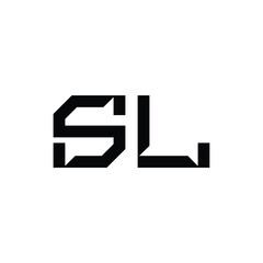SL monogram logo design letter text name symbol monochrome logotype alphabet character simple logo