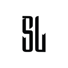 SL monogram logo design letter text name symbol monochrome logotype alphabet character simple logo