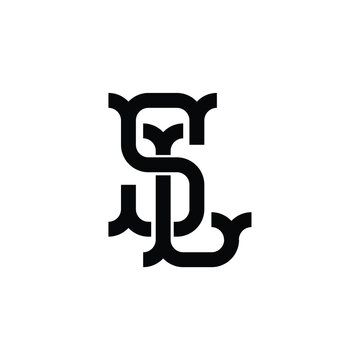 SL monogram logo design letter text name symbol monochrome logotype alphabet character simple logo