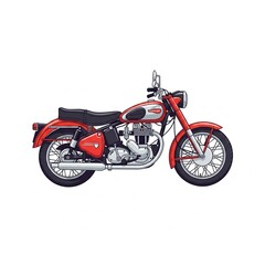 Fototapeta premium red motorcycle on white background