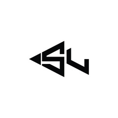SL monogram logo design letter text name symbol monochrome logotype alphabet character simple logo