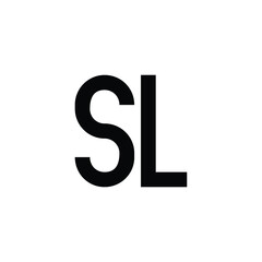 SL monogram logo design letter text name symbol monochrome logotype alphabet character simple logo