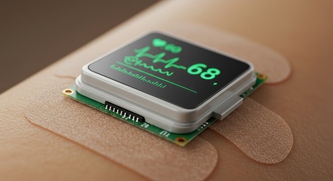 Wearable health monitoring device closeup