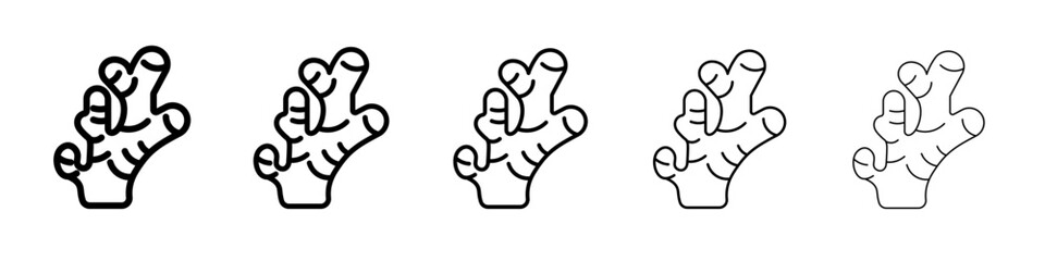 ginger icon flat simple outline logo