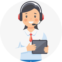 cheerful-customer-advisor-with-digital-tablet--icon