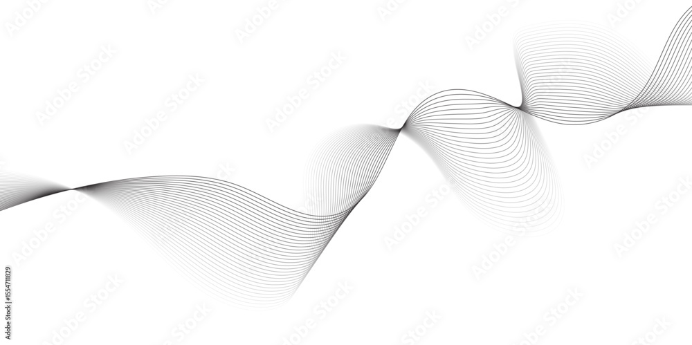 Poster white wave curve lines banner background design. abstract soft wave lines dynamic flowing gray light