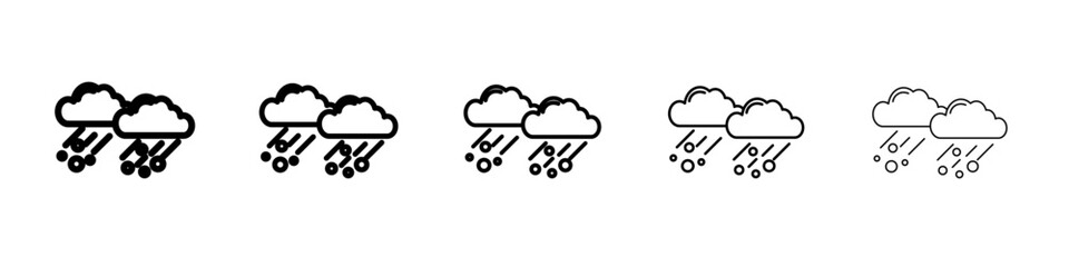 Hail icon flat simple outline logo