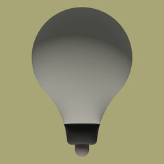  Lightbulb Shaped Street Lamp on White Background