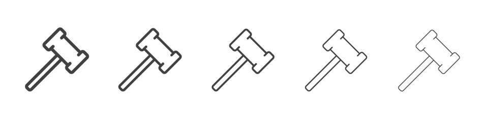 Hammar icon flat simple outline logo