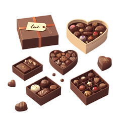 Stunning heart-shaped chocolate boxes with assorted truffles for romantic gifts