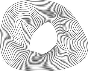 Contour line element, geometric line wave