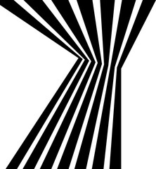 Perspective 3d, geometric line with 3d dimensional effect