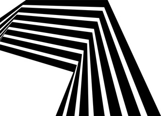 Perspective 3d, geometric line with 3d dimensional effect