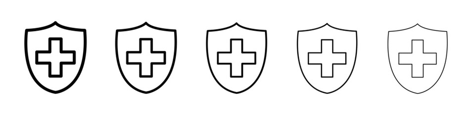Obraz premium Health insurance icon flat simple outline logo